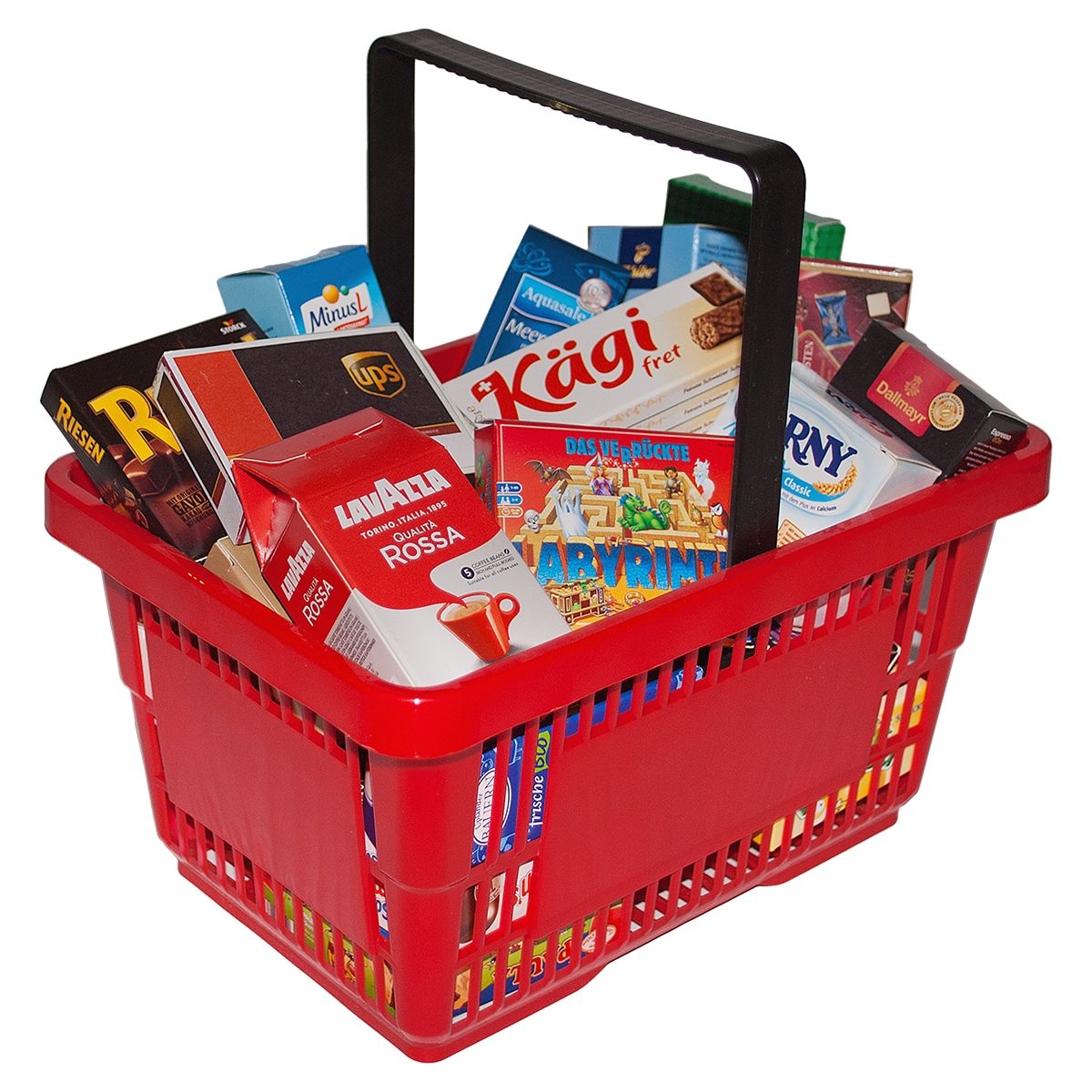 Einkaufskörbli gefüllt