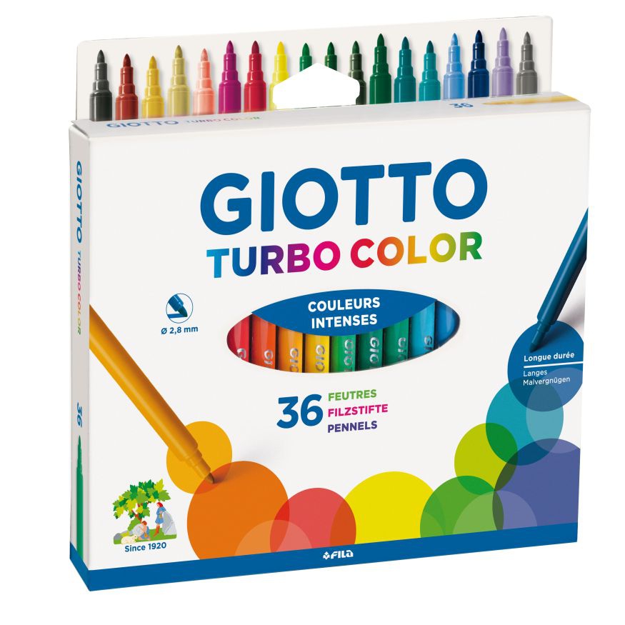Filzstifte Giotto Turbo Color, 36 Stück Filzstifte Giotto Turbo Color, 36 Stück