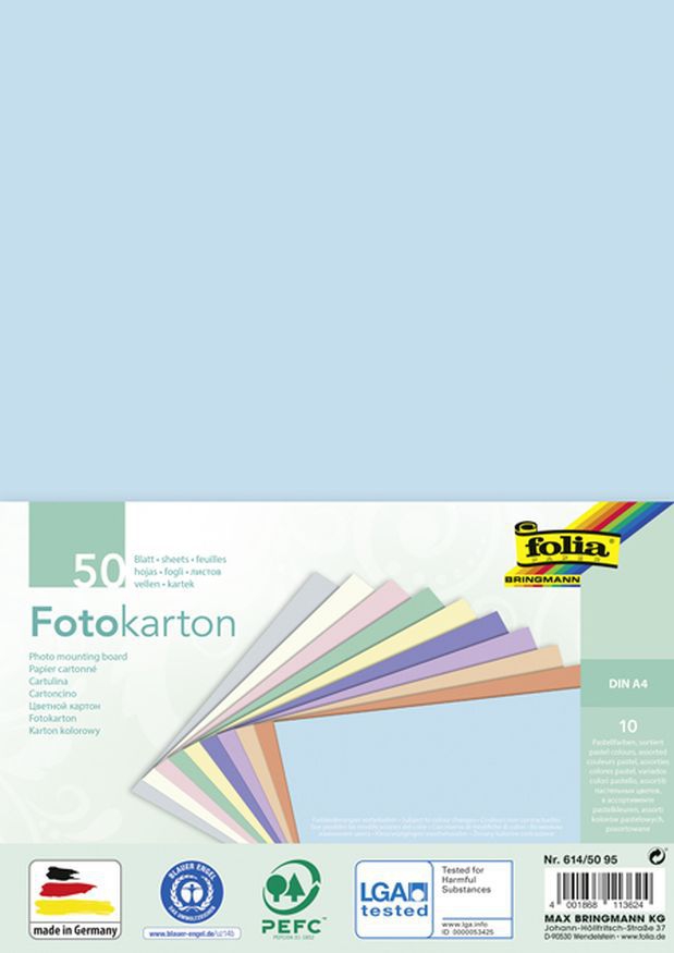 Halbkarton A4 10 Pastellfarben Halbkarton A4 10 Pastellfarben