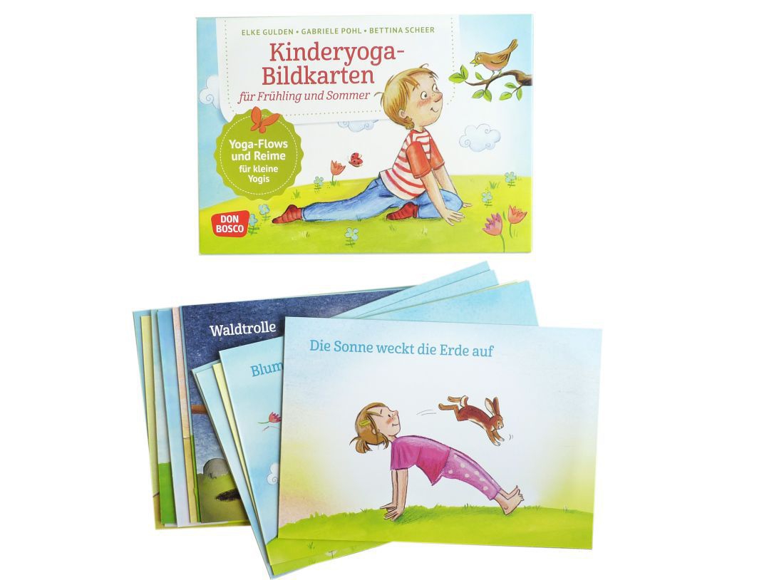 Kinderyoga-Bildkarten für Frühling & Sommer