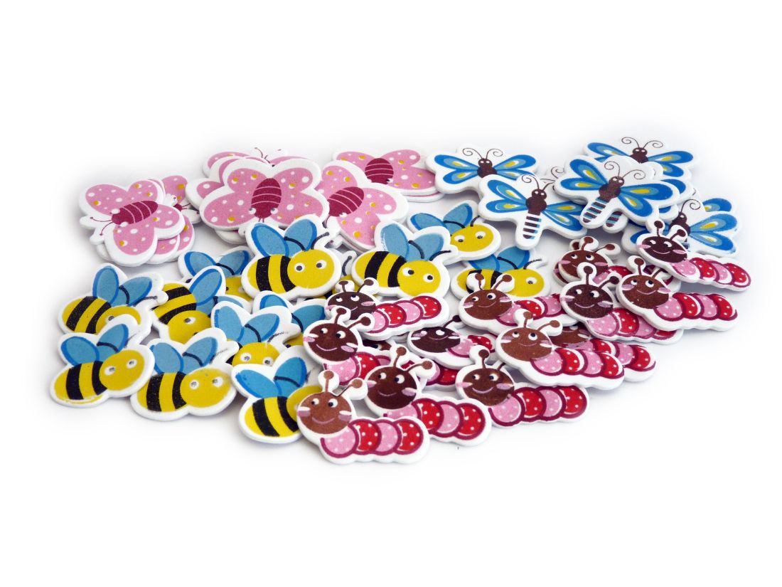 Moosgummi Käfer und Schmetterling selbstklebend Moosgummi Käfer und Schmetterling selbstklebend