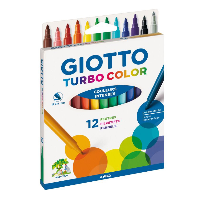 Filzstifte Giotto Turbo Color, 12Stk.