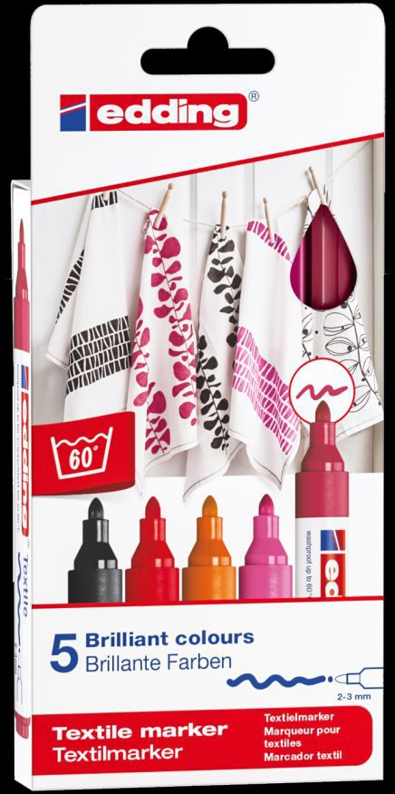 Textilmarker Edding Rottöne Textilmarker Edding Rottöne