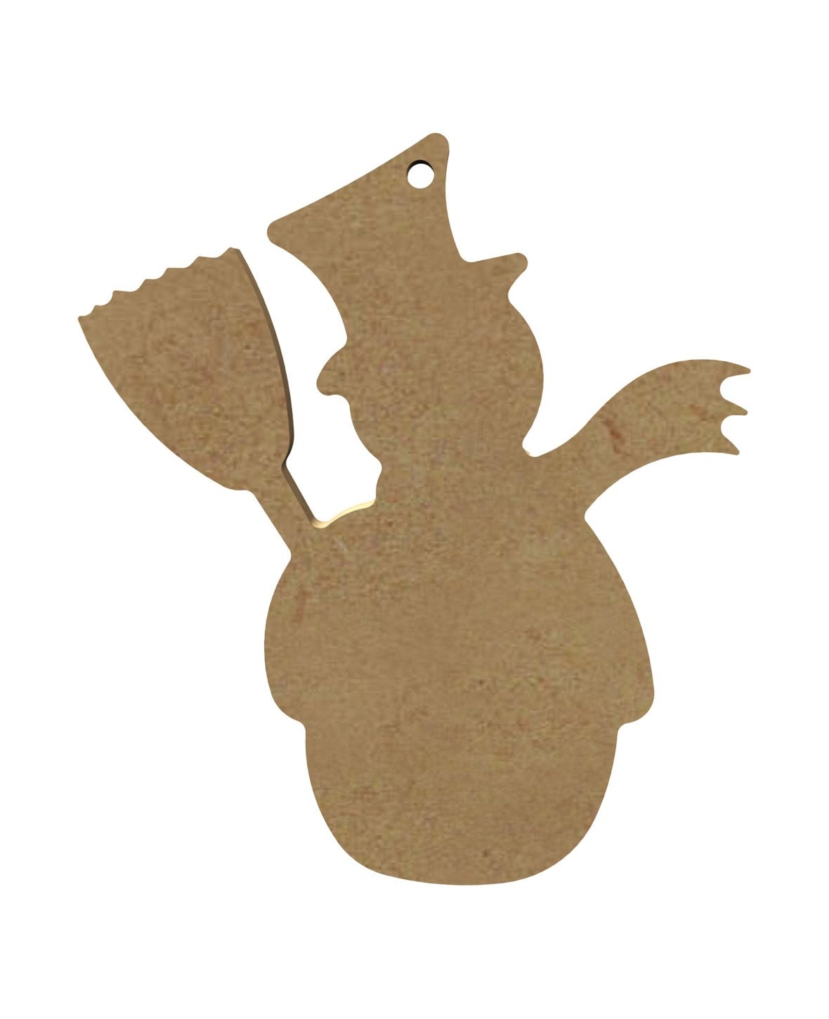 Anhänger Schneemann MDF natur