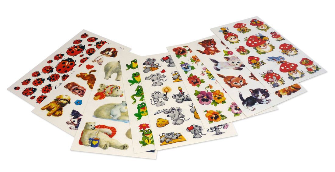 Sticker-Set Tiere, Pflanzen und Pilze Sticker-Set Tiere, Pflanzen und Pilze