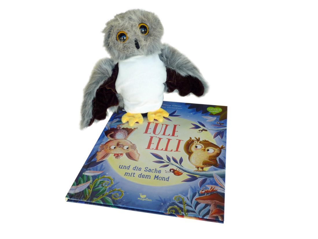 Eule Elli Buch und Handschuhtier Eule Elli Buch und Handschuhtier