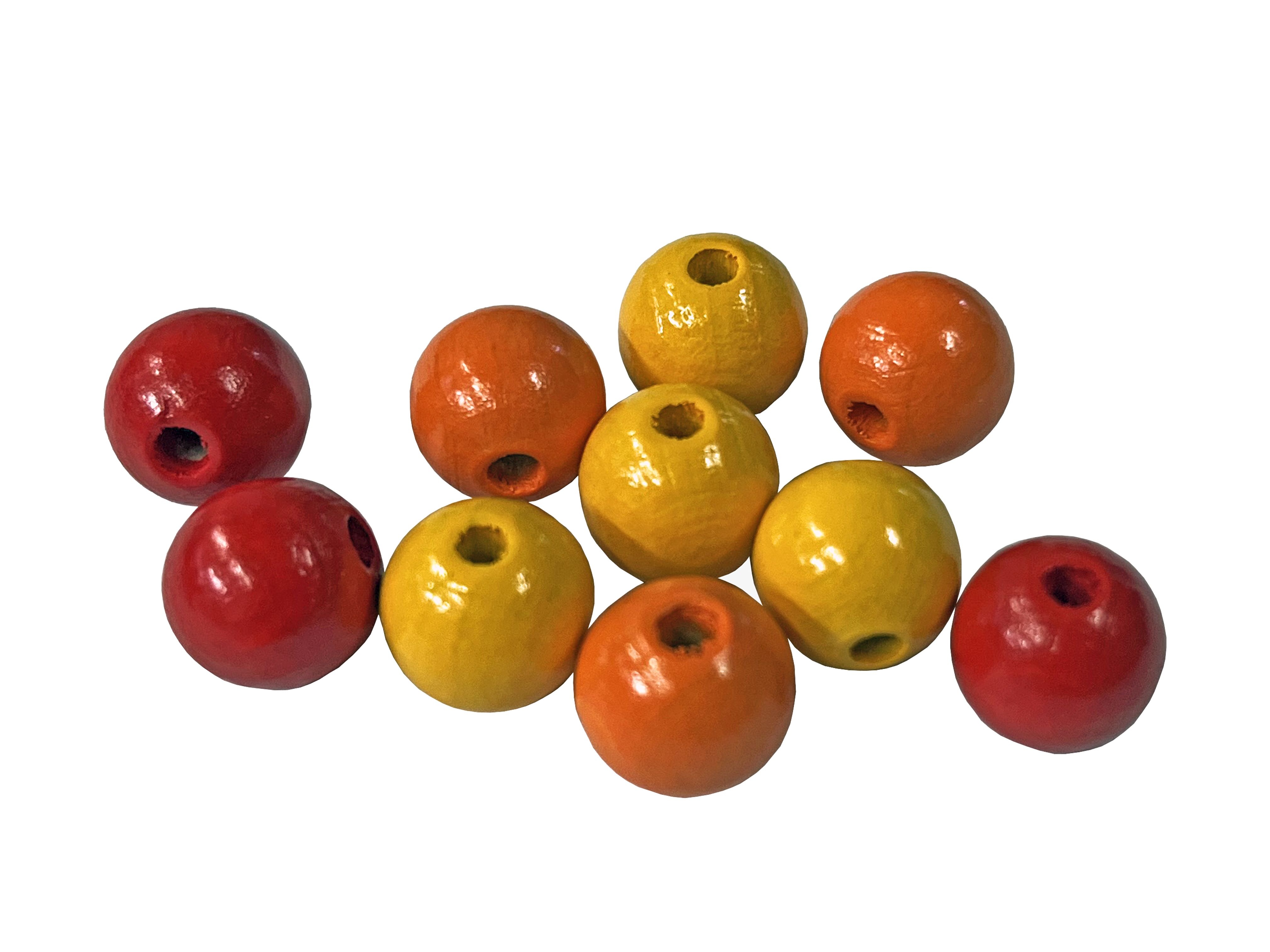 Holzperlen gelbmix 12mm