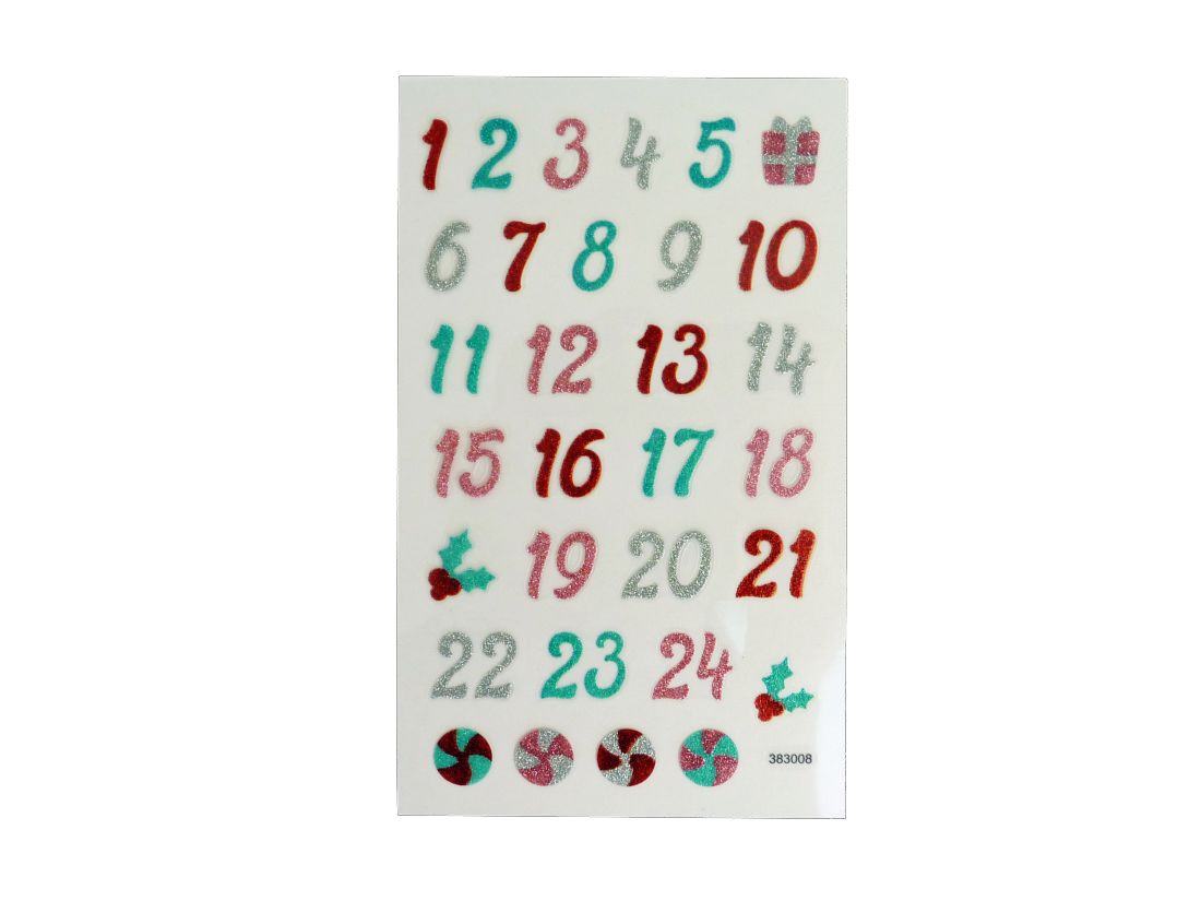 Adventskalender Zahlen Giltzer Sticker Adventskalender Zahlen Giltzer Sticker