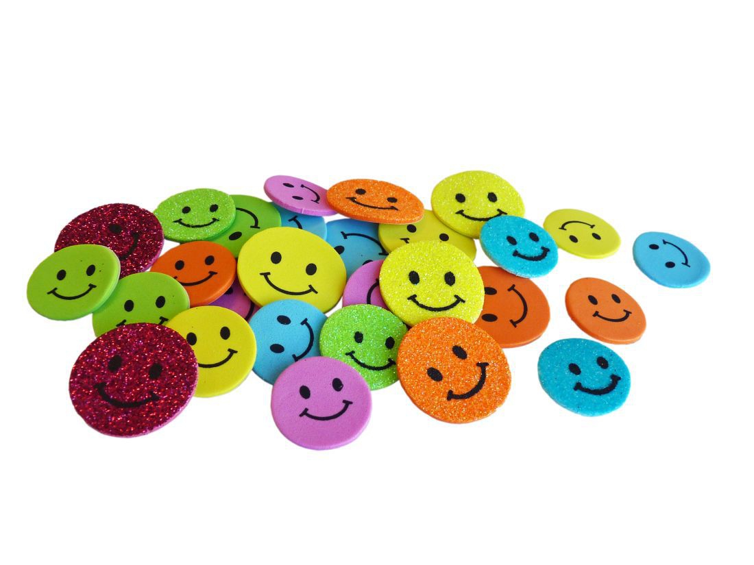 Moosgummi Smileys selbstklebend