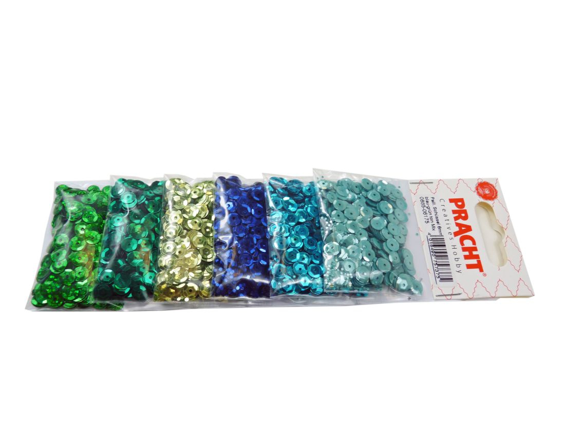 Paillettenmix Farbverlauf blau/grün Paillettenmix Farbverlauf blau/grün