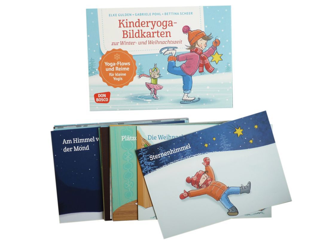 Kinderyoga-Bildkarten zur Winter- & Weihnachtszeit