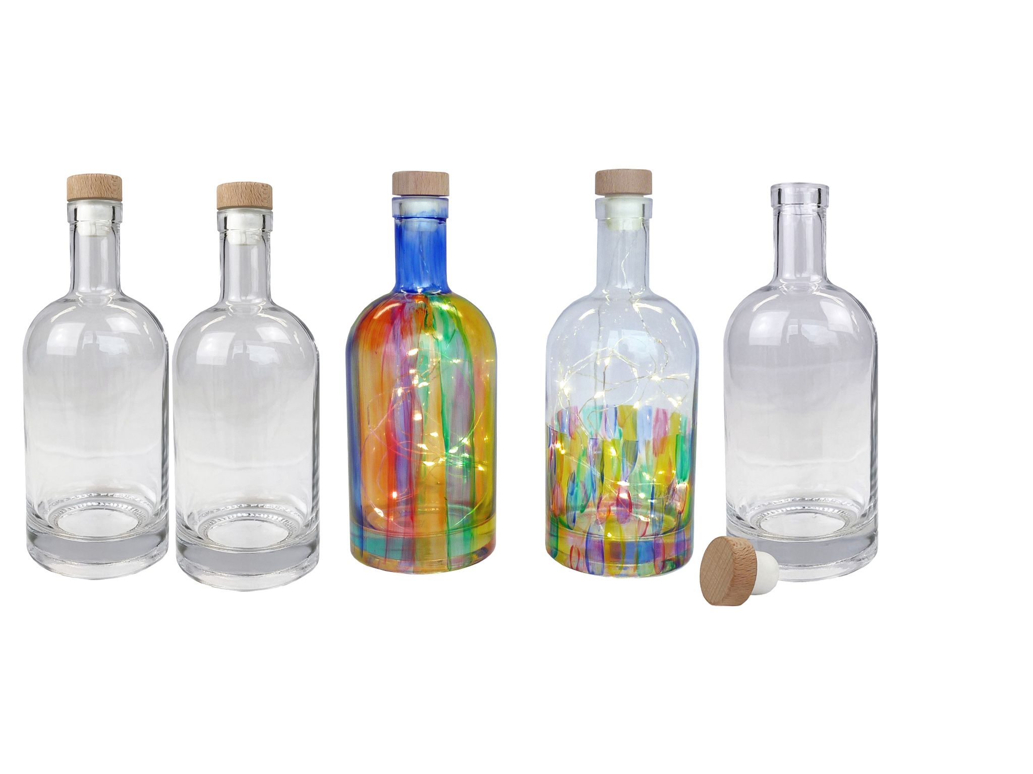 Sparset Glasflaschen Lichter Sparset Glasflaschen Lichter