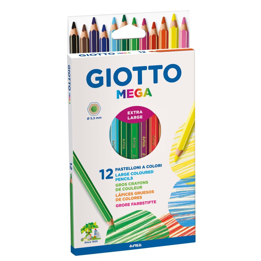 Farbstifte Giotto Mega, sechkantig Farbstifte Giotto Mega, sechkantig