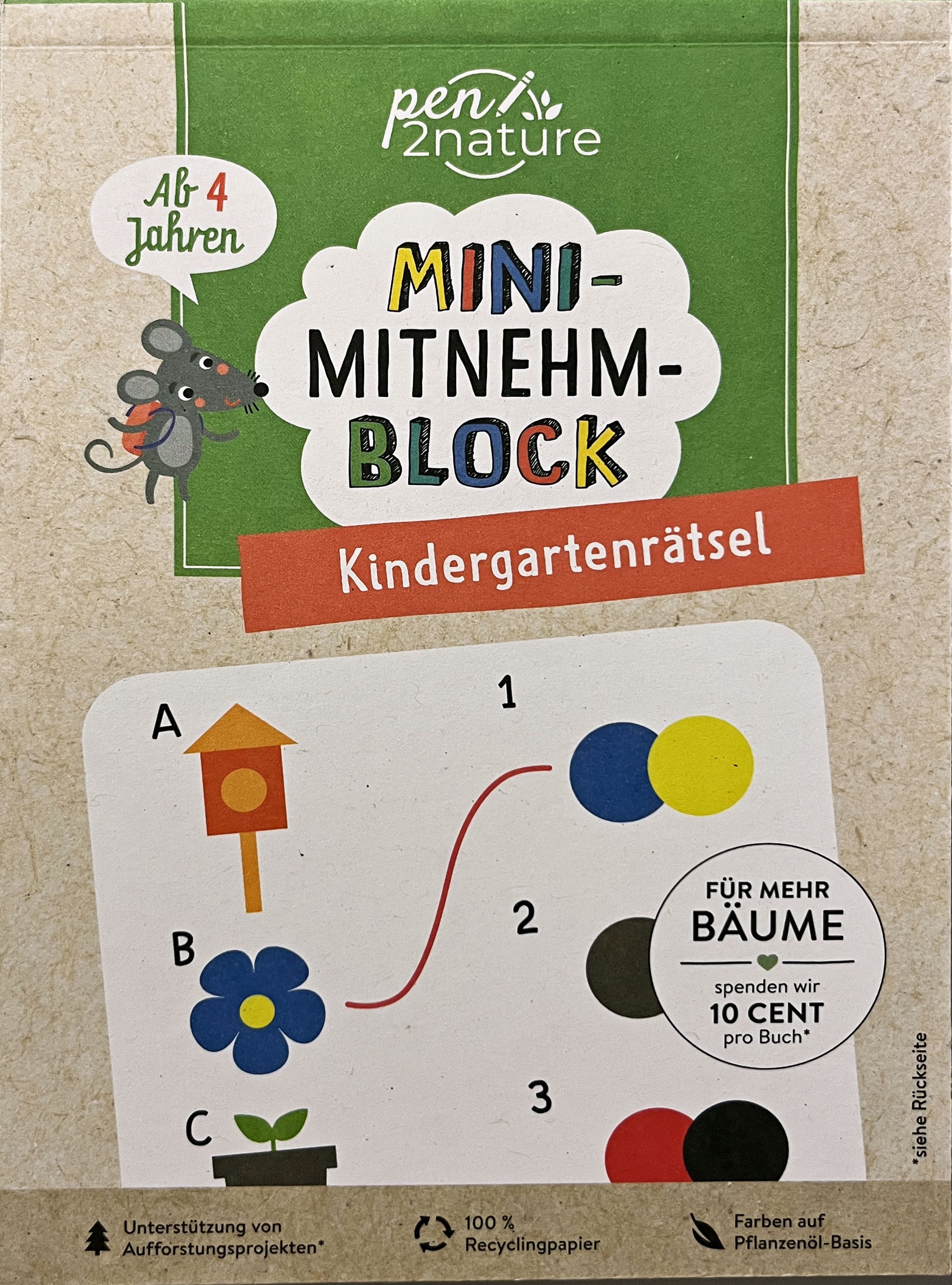 Mini-Mitnehm-Block (Kindergartenrätsel)