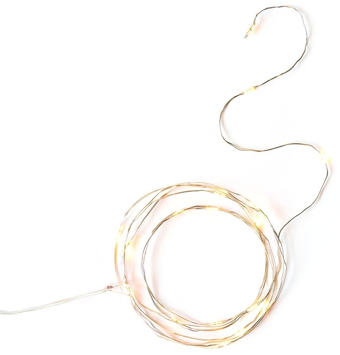 Lichterkette LED flach (Knopfzellenbatterie)