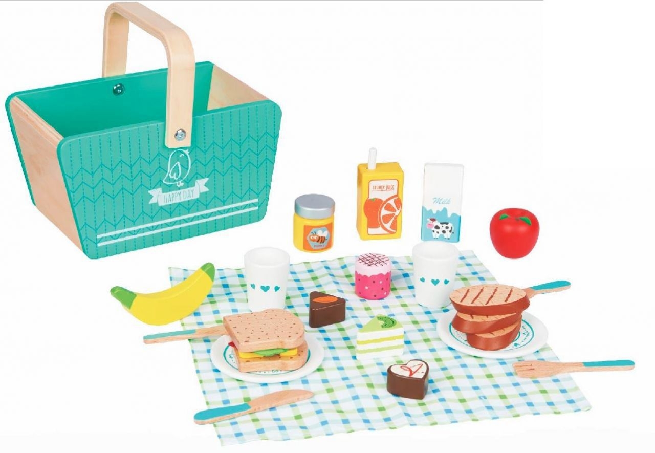Picknick-Korb aus Holz Picknick-Korb aus Holz