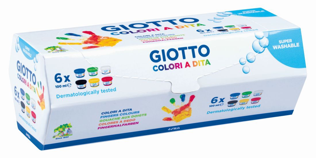 Fingerfarben Set Giotto 6 x 100ml
