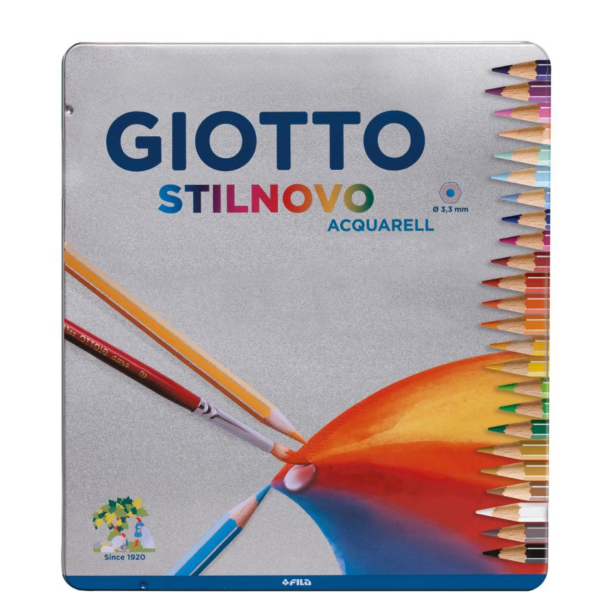 Farbstifte Giotto Stilnovo Aquare, 24er Metallbox.