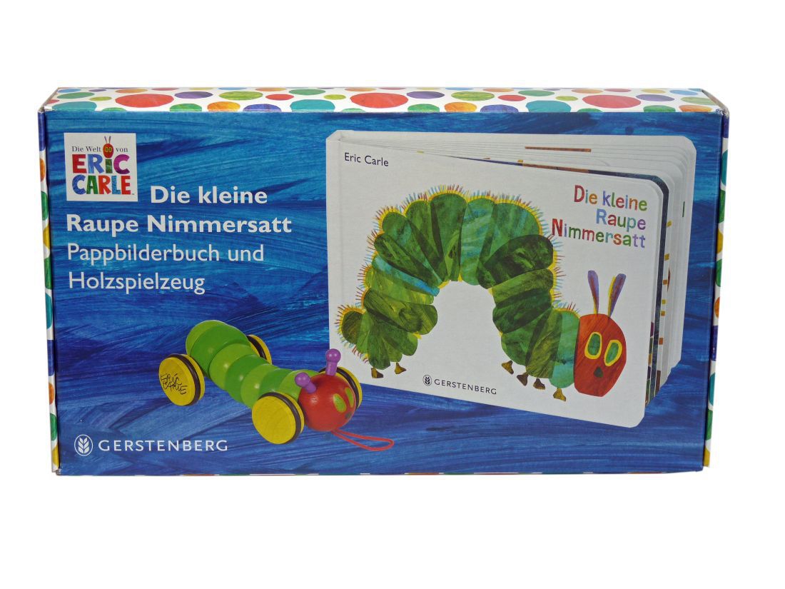 Die kleine Raupe Nimmersatt mit Brio-Holzraupe