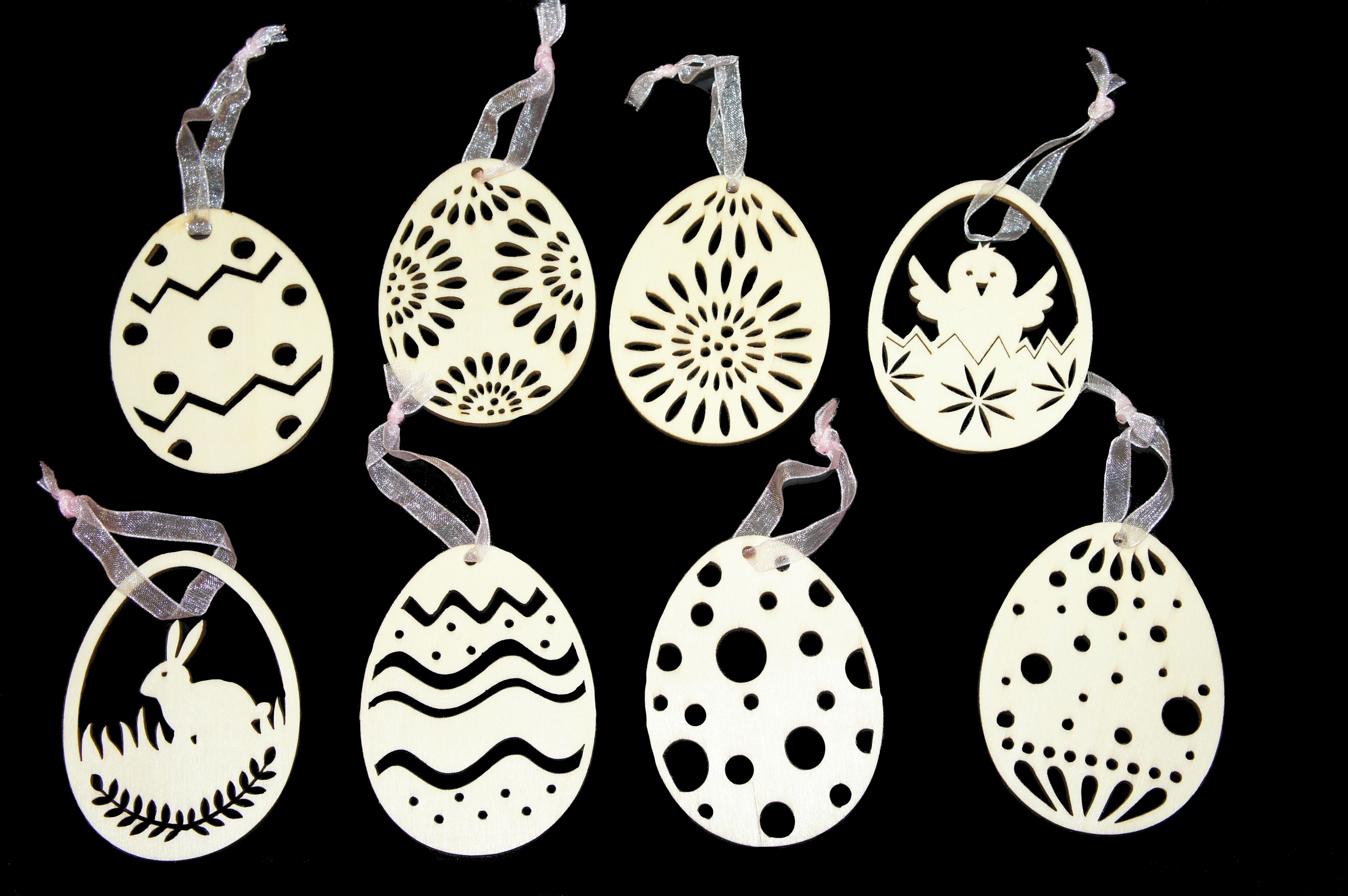 Holzanhänger Ostereier