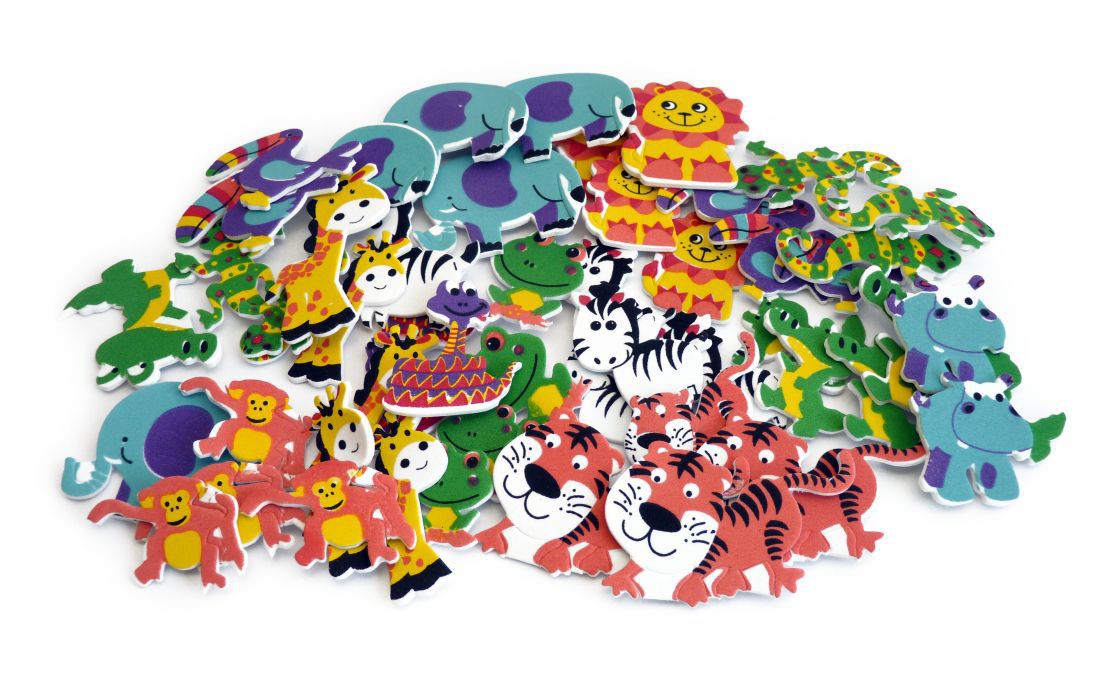 Moosgummi Dschungeltiere selbstklebend Moosgummi Dschungeltiere selbstklebend