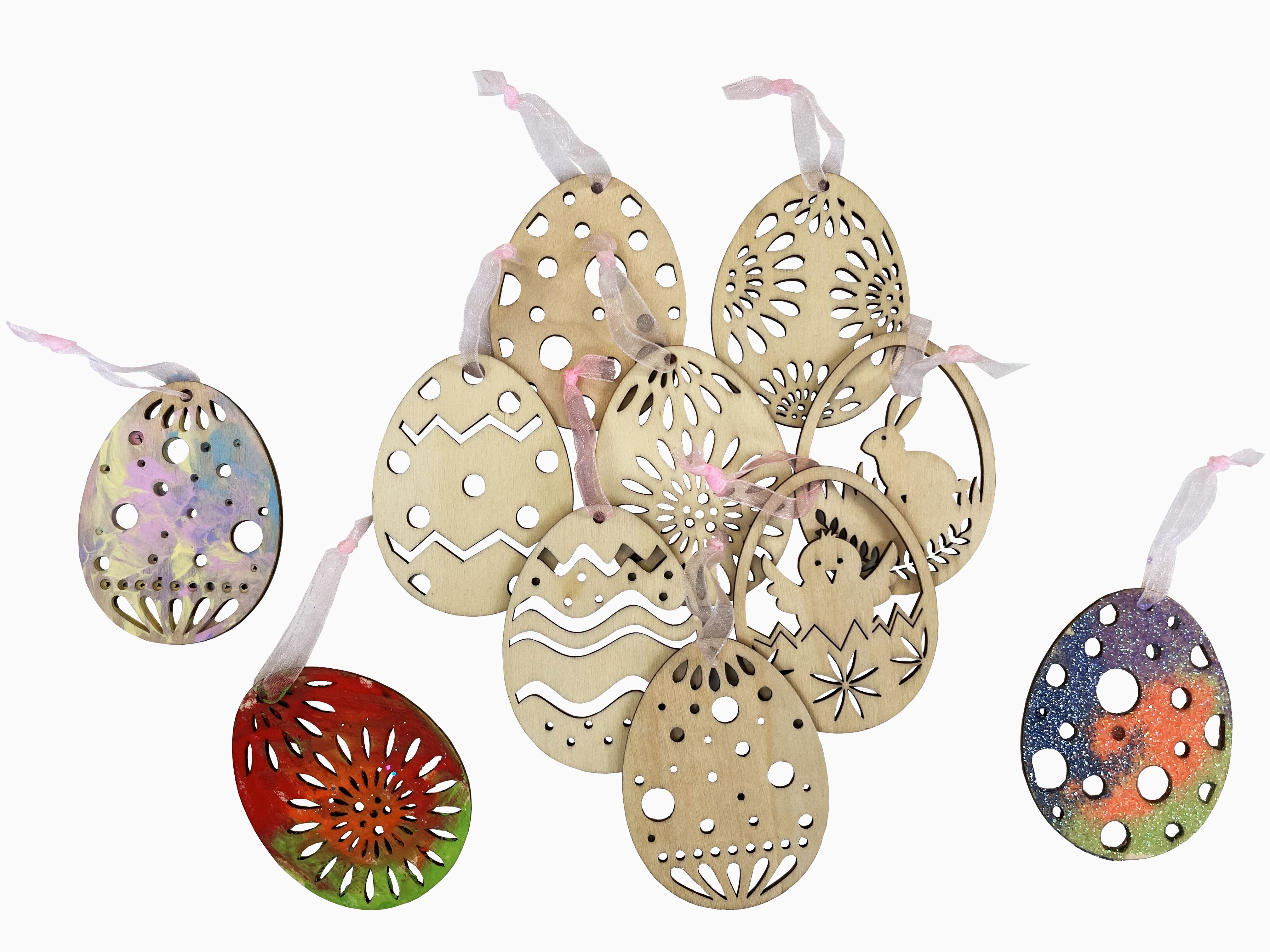 Holzanhänger Ostereier