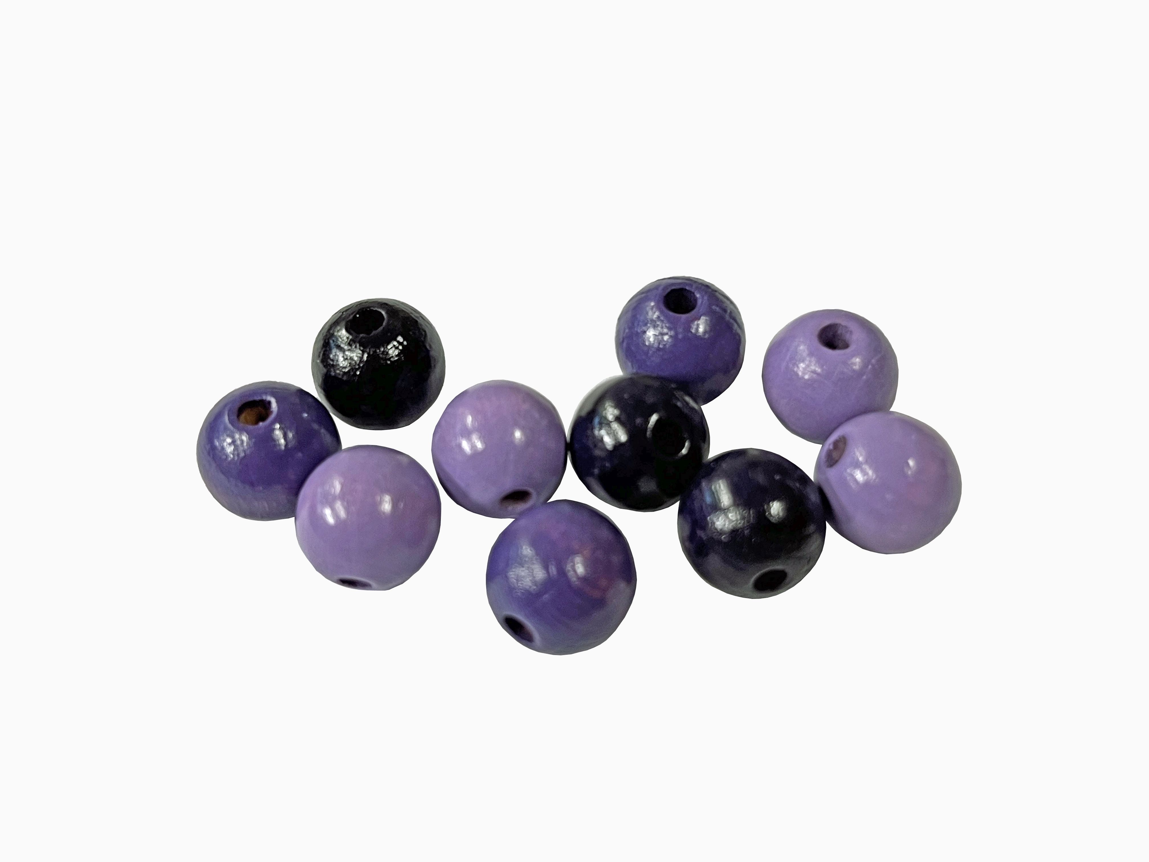 Holzperlen lilamix 12mm