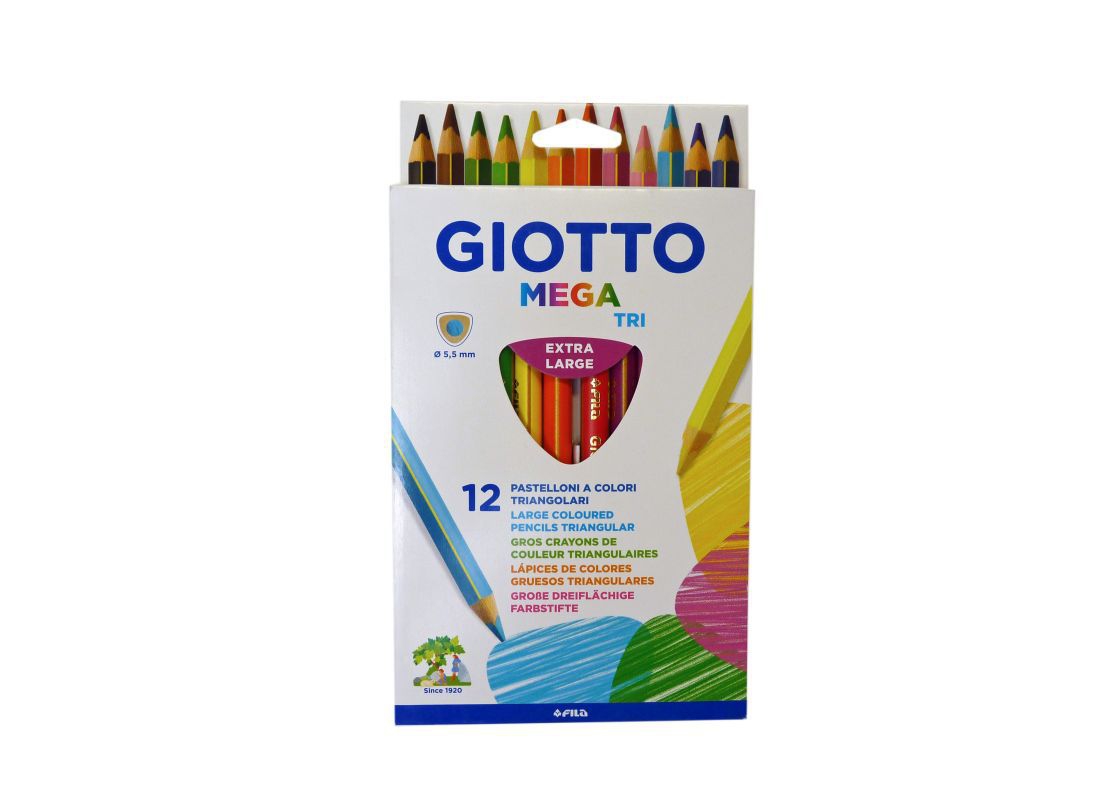 Farbstifte Giotto Mega Tri, dreikantig
