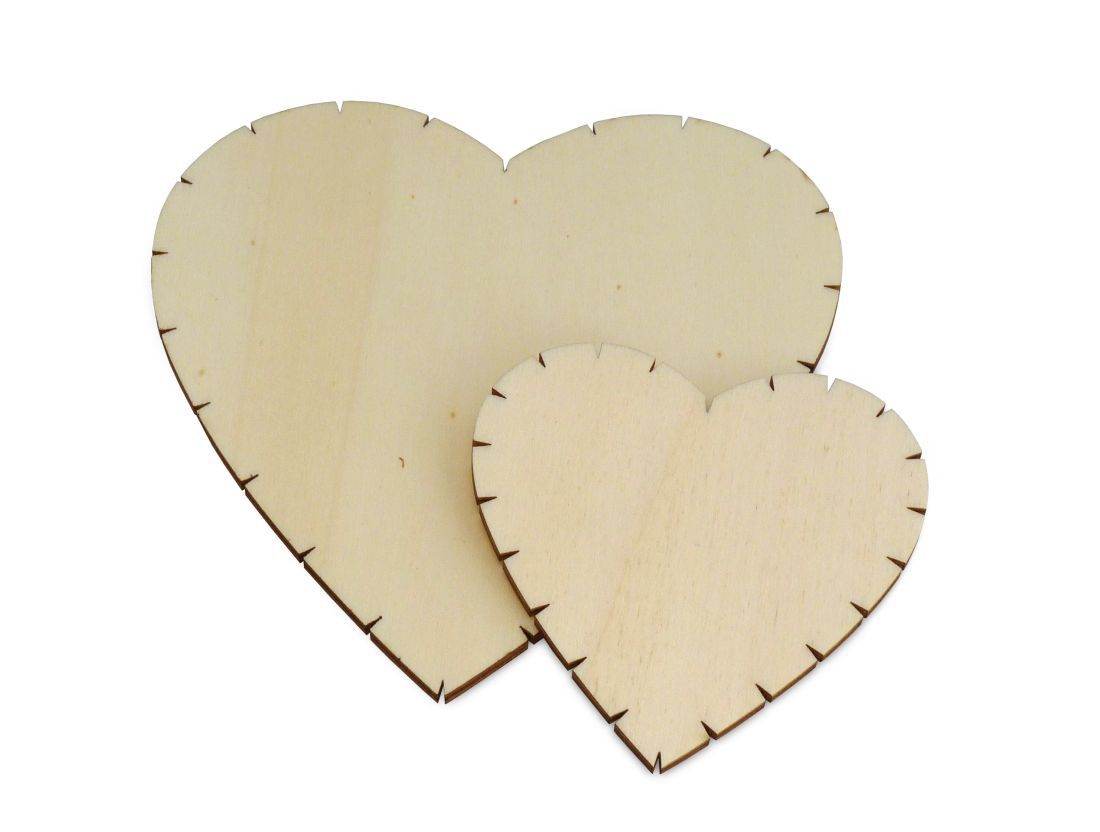 Faden-Herz aus Holz gross